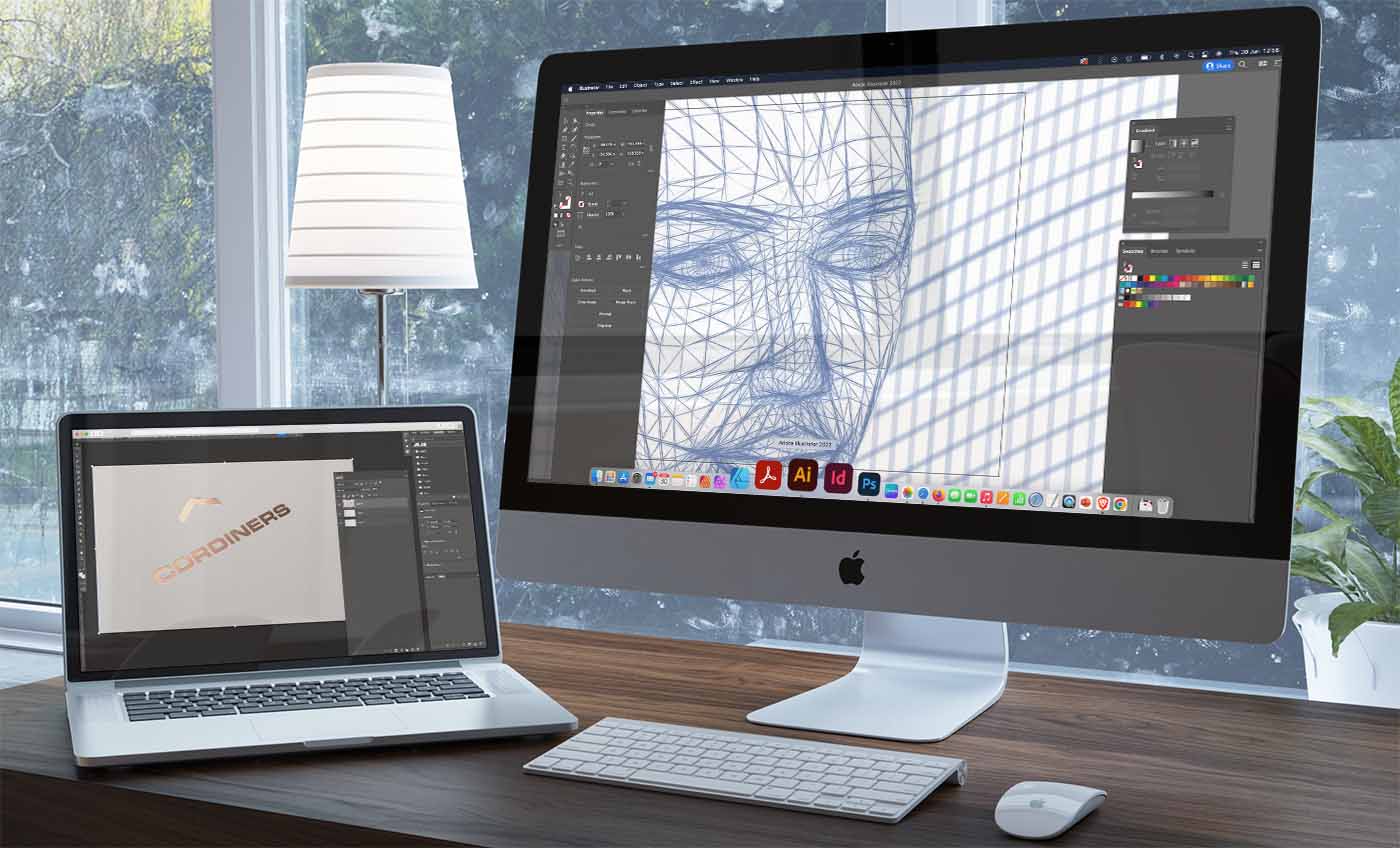 Create4,design workspace with imac and macbook